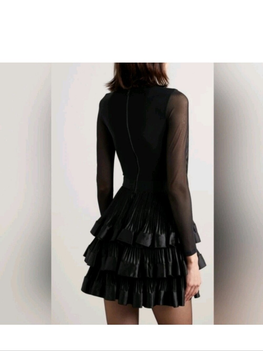 ALICE + OLIVIA CHARA TIERED RUFFLE MINI DRESS SIZE 4 $495 - Picture 5 of 16